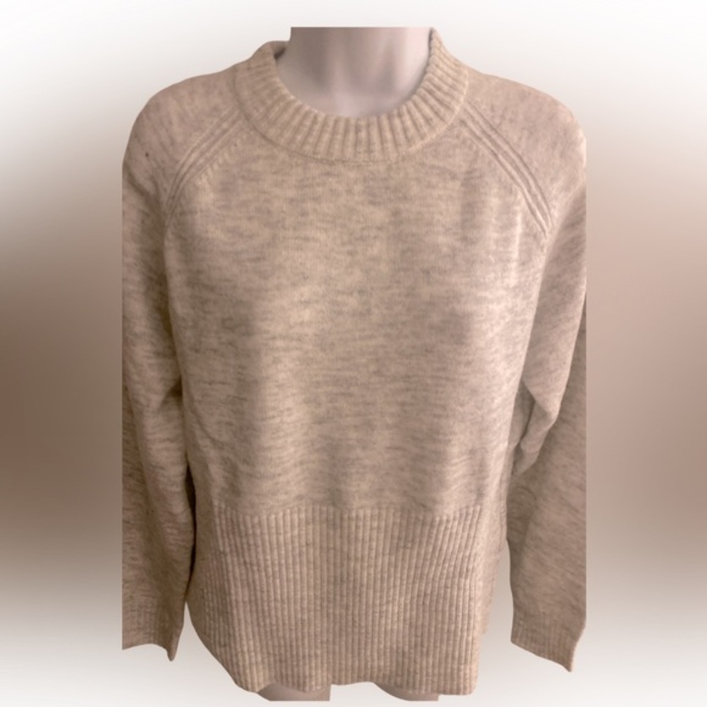 Made With Love Ash Cream Sweater-S ash gray , cotton polyester